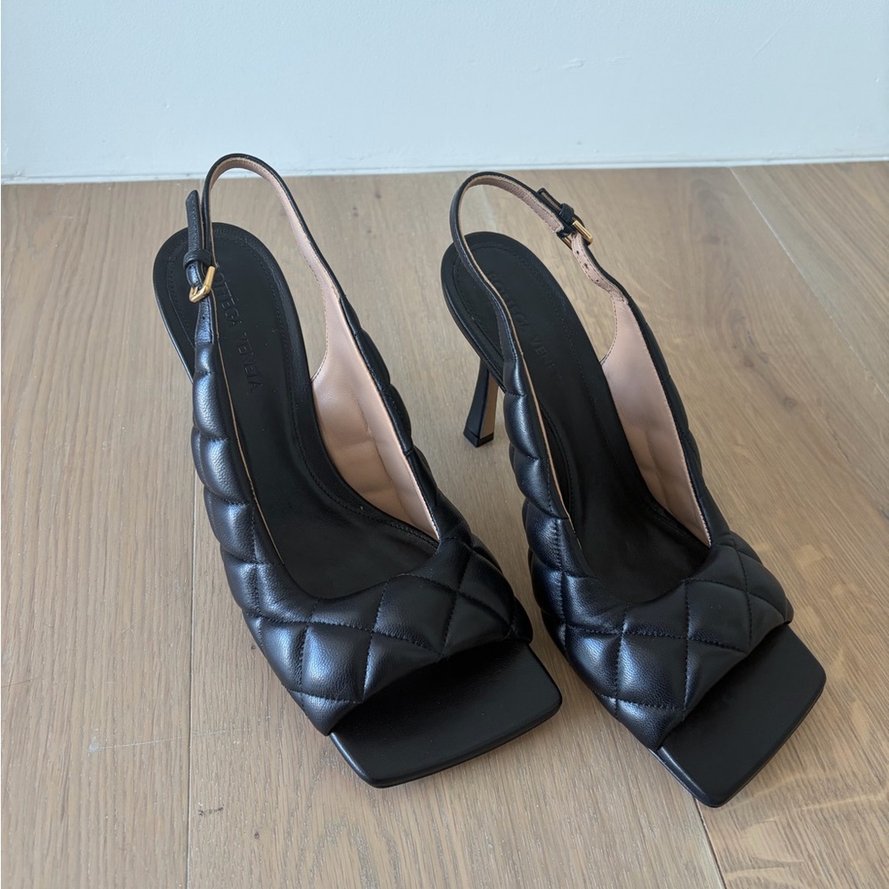 Bottega Veneta Black Quilted Heels